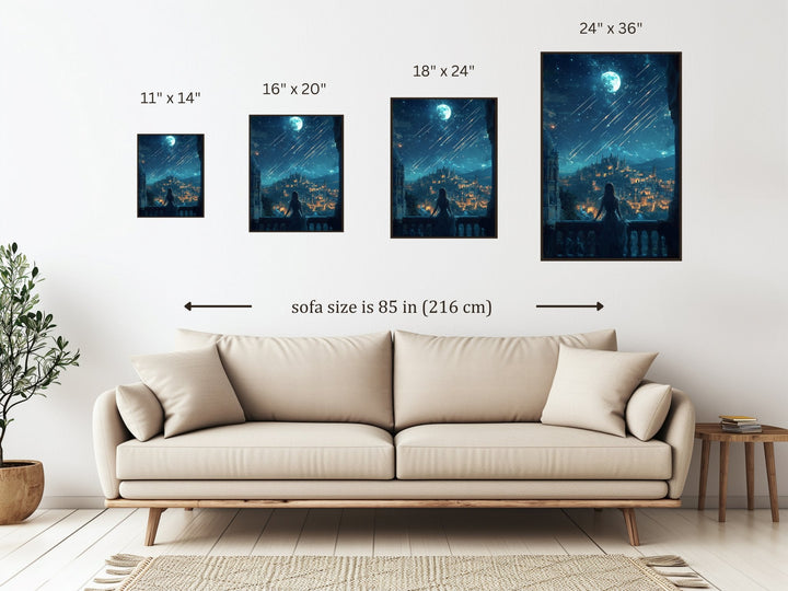 City of Falling Stars Premium Luster Poster - Milady's Mythical Market