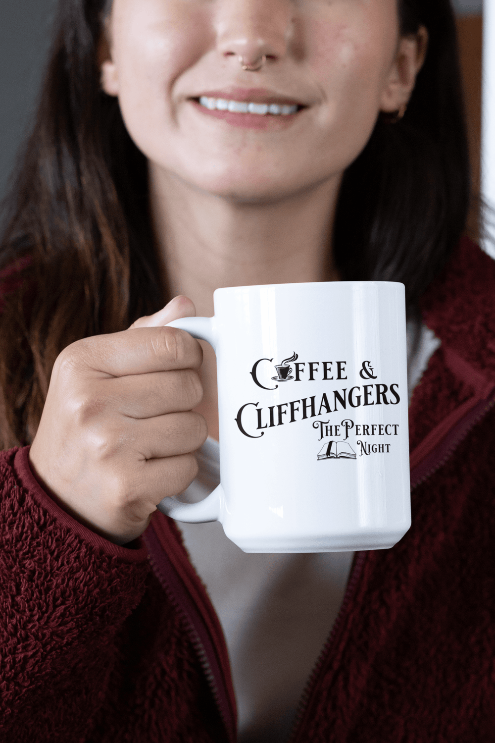 Coffee & Cliffhangers 15oz Mug - Milady's Mythical Market