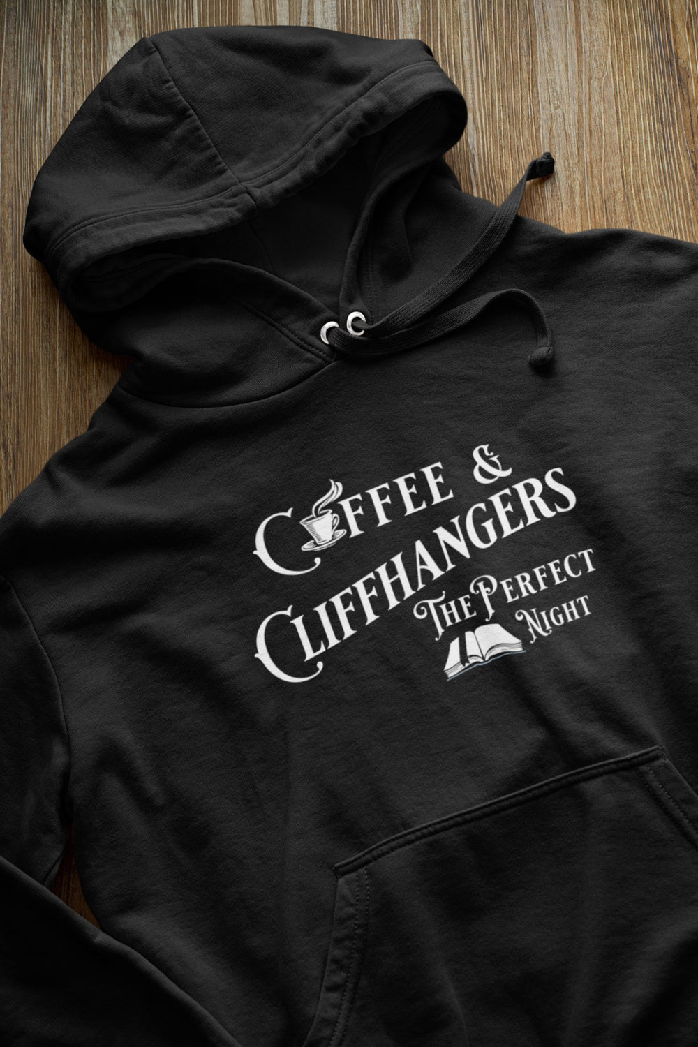 Coffee & Cliffhangers Hoodie - Milady's Mythical Market