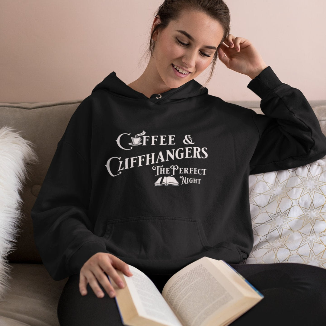 Coffee & Cliffhangers Hoodie - Milady's Mythical Market