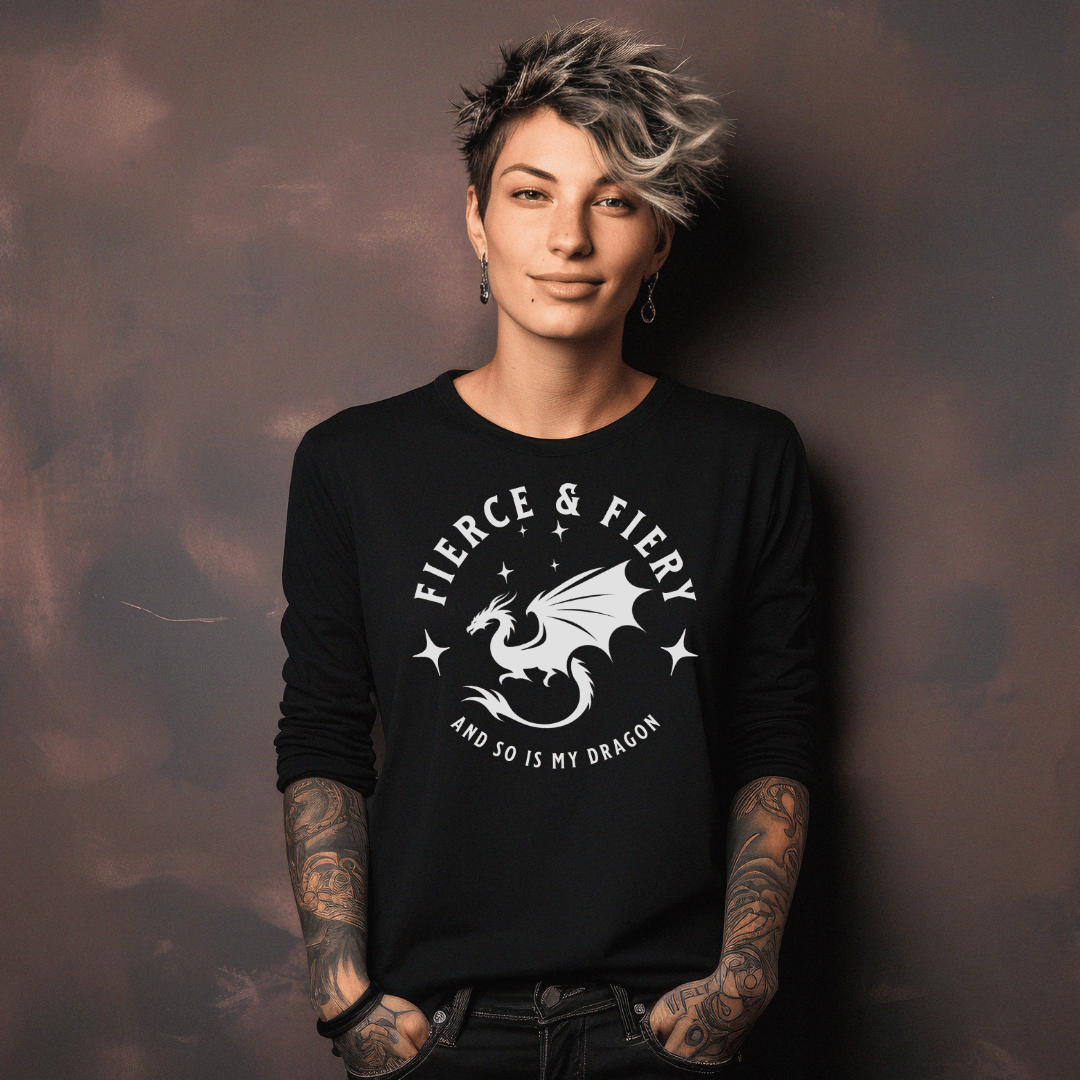 Fierce & Fiery Long - Sleeve T-Shirt - Milady's Mythical Market