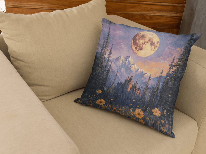Harvest Moon Pillow | 22"x22" Oversized Fantasy Throw Pillow - Milady's Mythical Market
