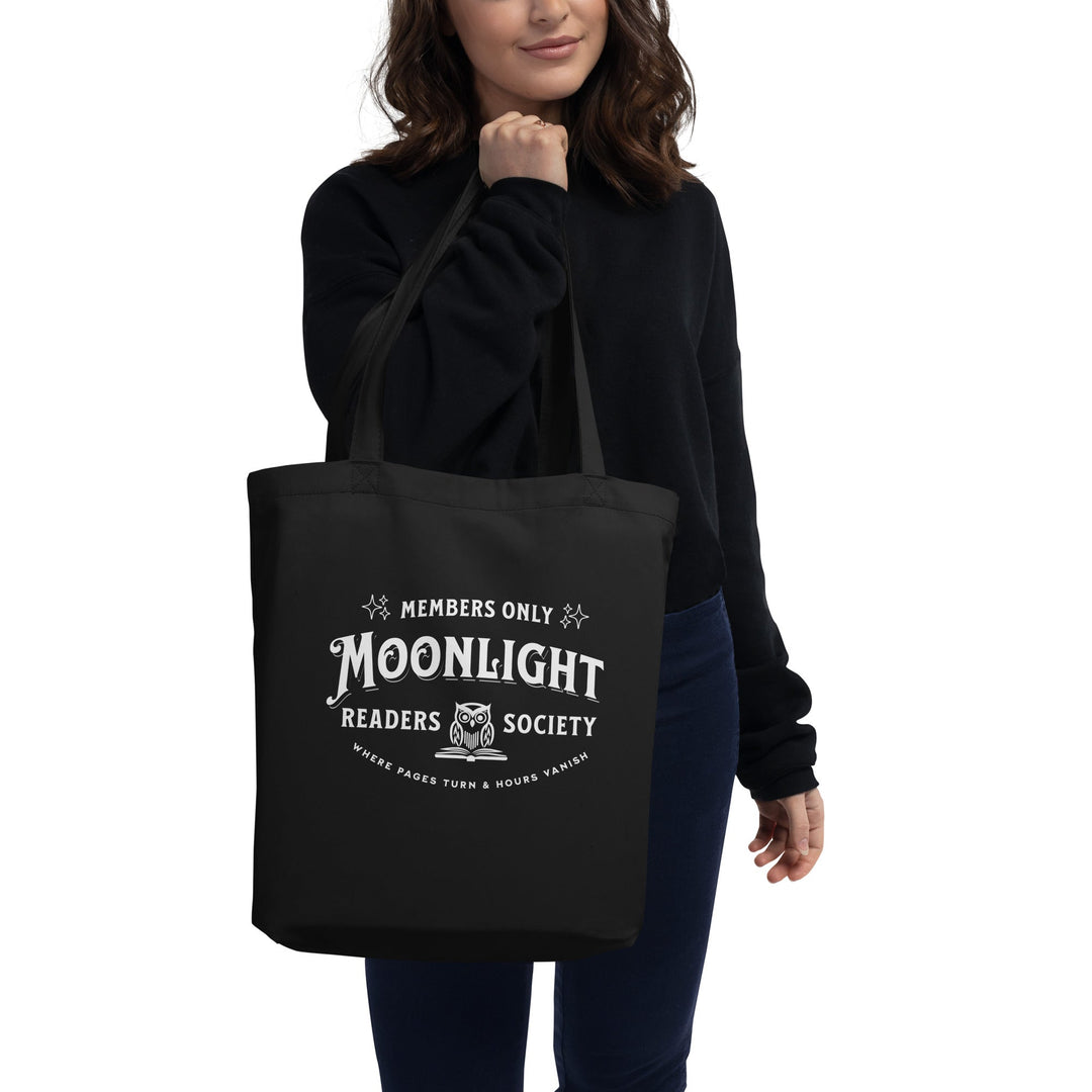 Moonlight Readers Society Eco - Friendly Organic Cotton Tote Bag - Milady's Mythical Market