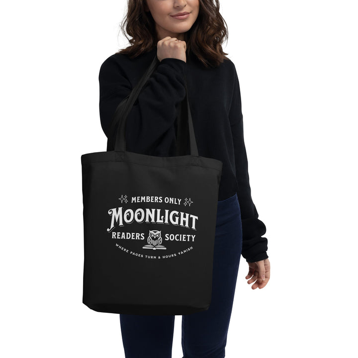 Moonlight Readers Society Eco - Friendly Organic Cotton Tote Bag - Milady's Mythical Market