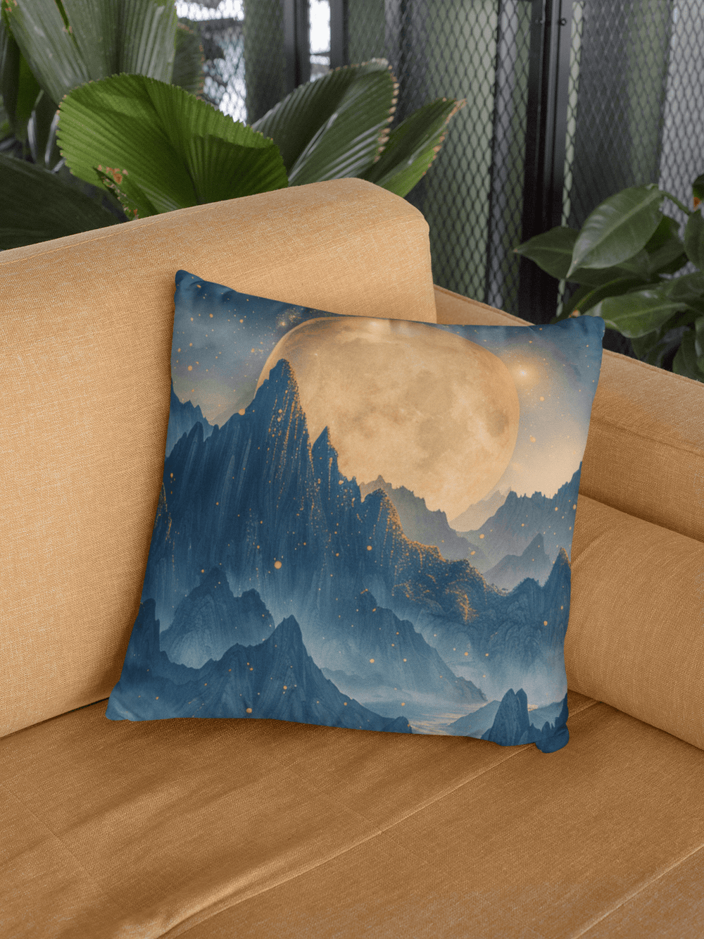 Moonlit Horizons Oversized Pillow | 22"x22" Oversized Fantasy Throw Pillow - Milady's Mythical Market
