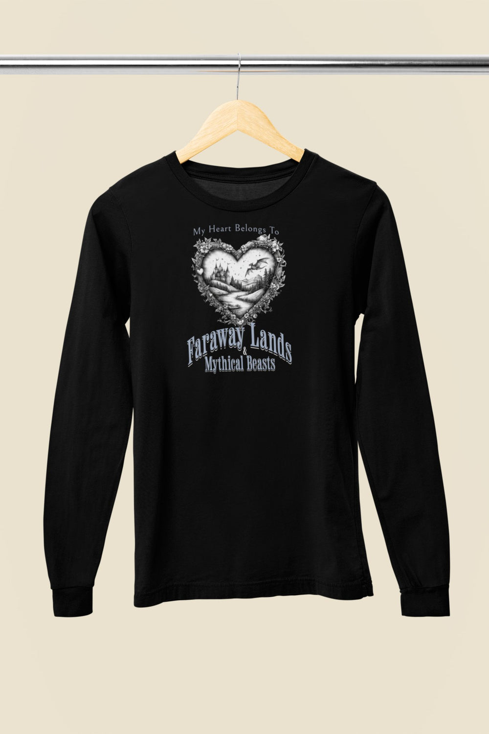 My Heart Belongs To Long Sleeve Tee - Milady's Mythical Market