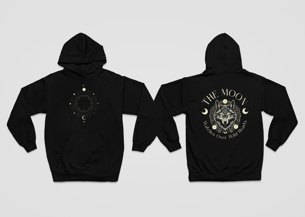The Moon Watches Over Wild Hearts Hoodie - Milady's Mythical Market