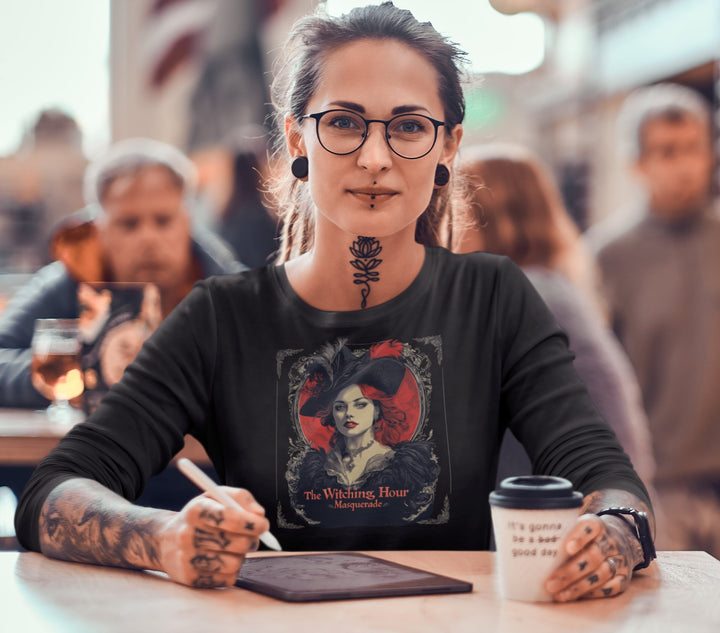 Witching Hour Masquerade Long Sleeve Tee - Milady's Mythical Market