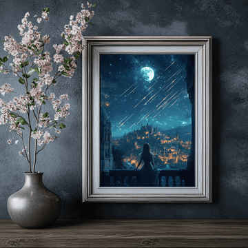 City of Falling Stars Premium Luster Poster - Milady's Mythical Market