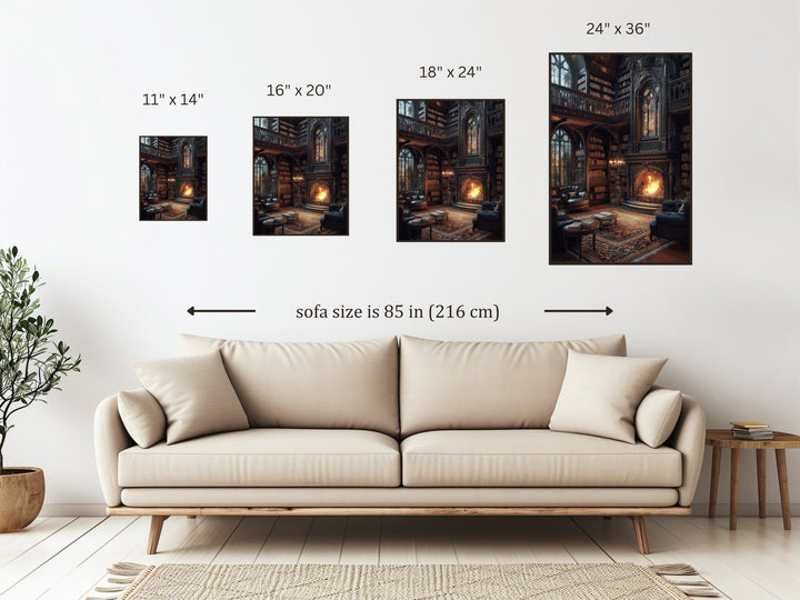 Enchanted Library Retreat Luster Poster - Milady's Mythical Market