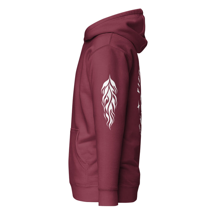 Fierce & Fiery Dragon Premium Hoodie [White logo] - Milady's Mythical Market