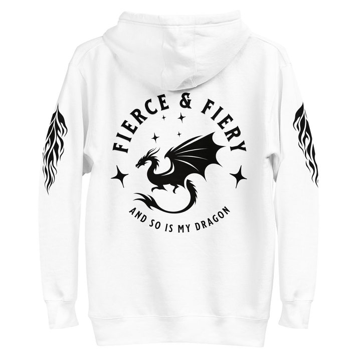 Fierce & Fiery Premium Hoodie - [Black Font/Logo] - Milady's Mythical Market