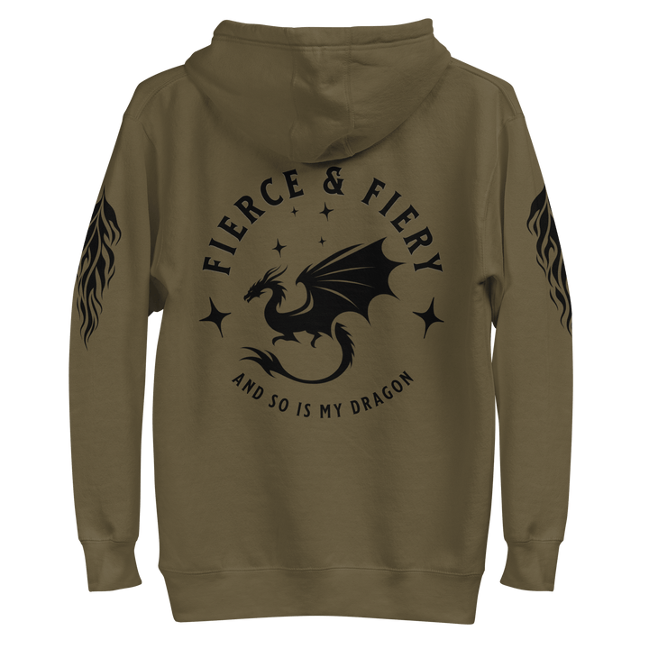 Fierce & Fiery Premium Hoodie - [Black Font/Logo] - Milady's Mythical Market