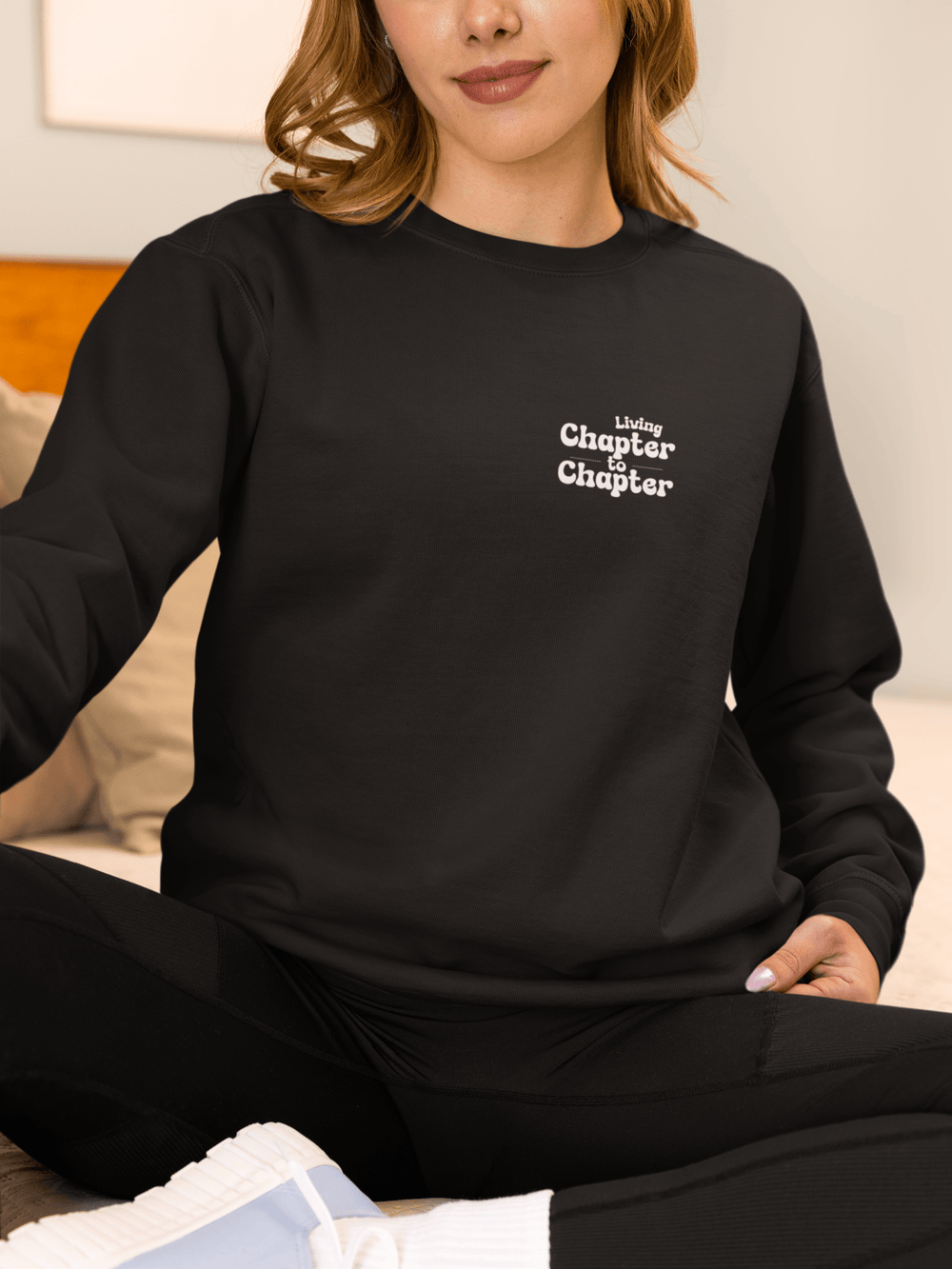 Living Chapter to Chapter Crewneck Sweatshirt - Read Til Dawn