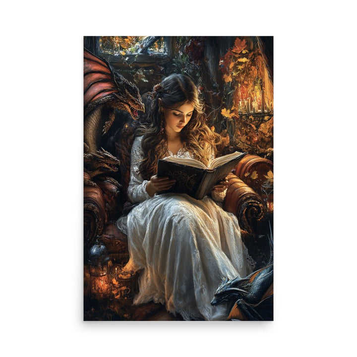 Lost in a Book Premium Luster Poster - Milady's Mythical Market