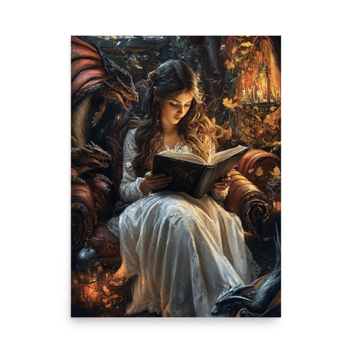 Lost in a Book Premium Luster Poster - Milady's Mythical Market