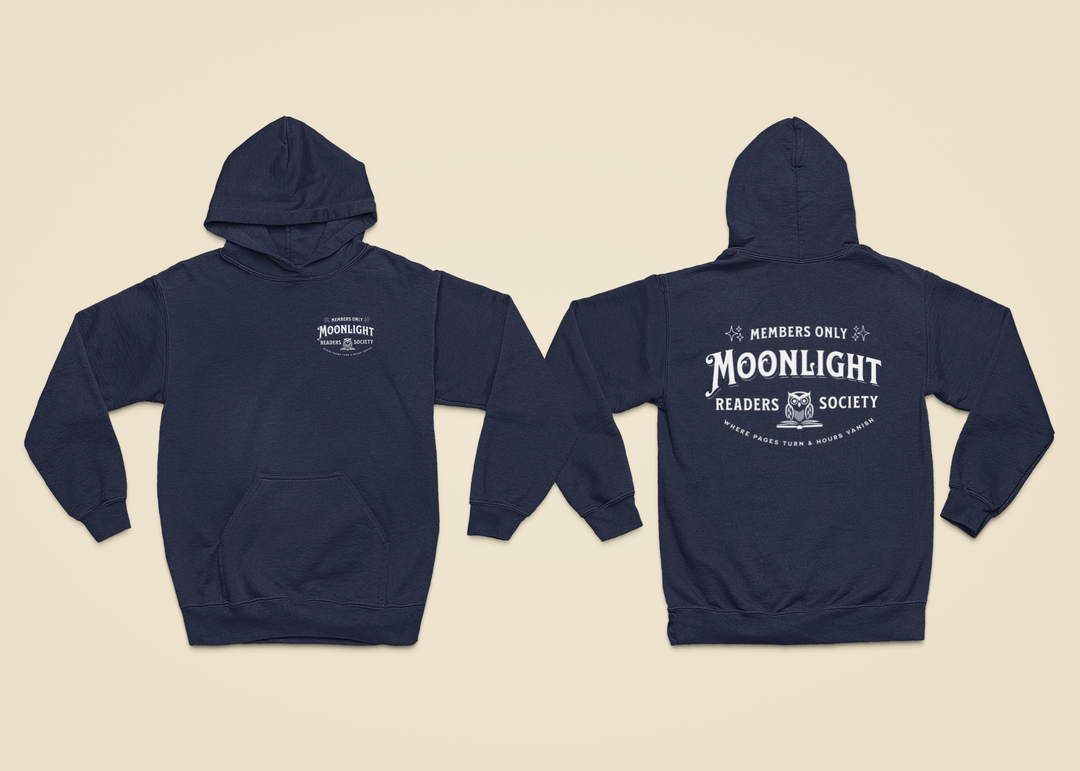 Moonlight Readers Society [Back Print] Premium Hoodie - Read Til Dawn