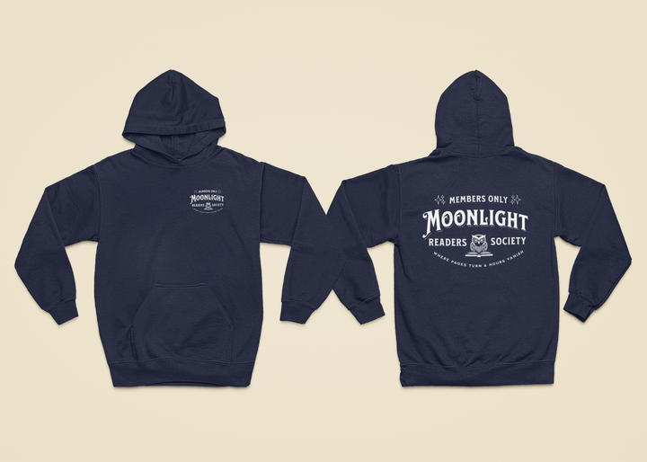 Moonlight Readers Society [Back Print] Premium Hoodie - Read Til Dawn