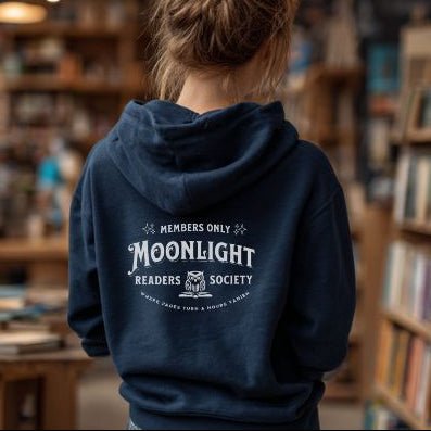 Moonlight Readers Society [Back Print] Premium Hoodie - Read Til Dawn
