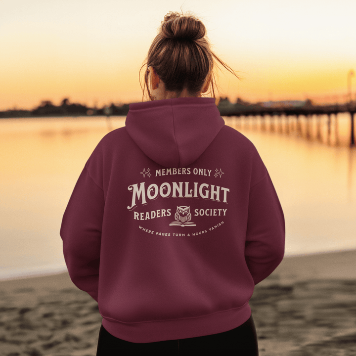 Moonlight Readers Society [Back Print] Premium Hoodie - Read Til Dawn