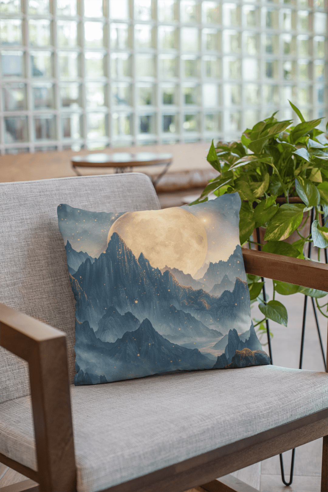 Moonlit Horizons Oversized Pillow | 22"x22" Oversized Fantasy Throw Pillow - Milady's Mythical Market