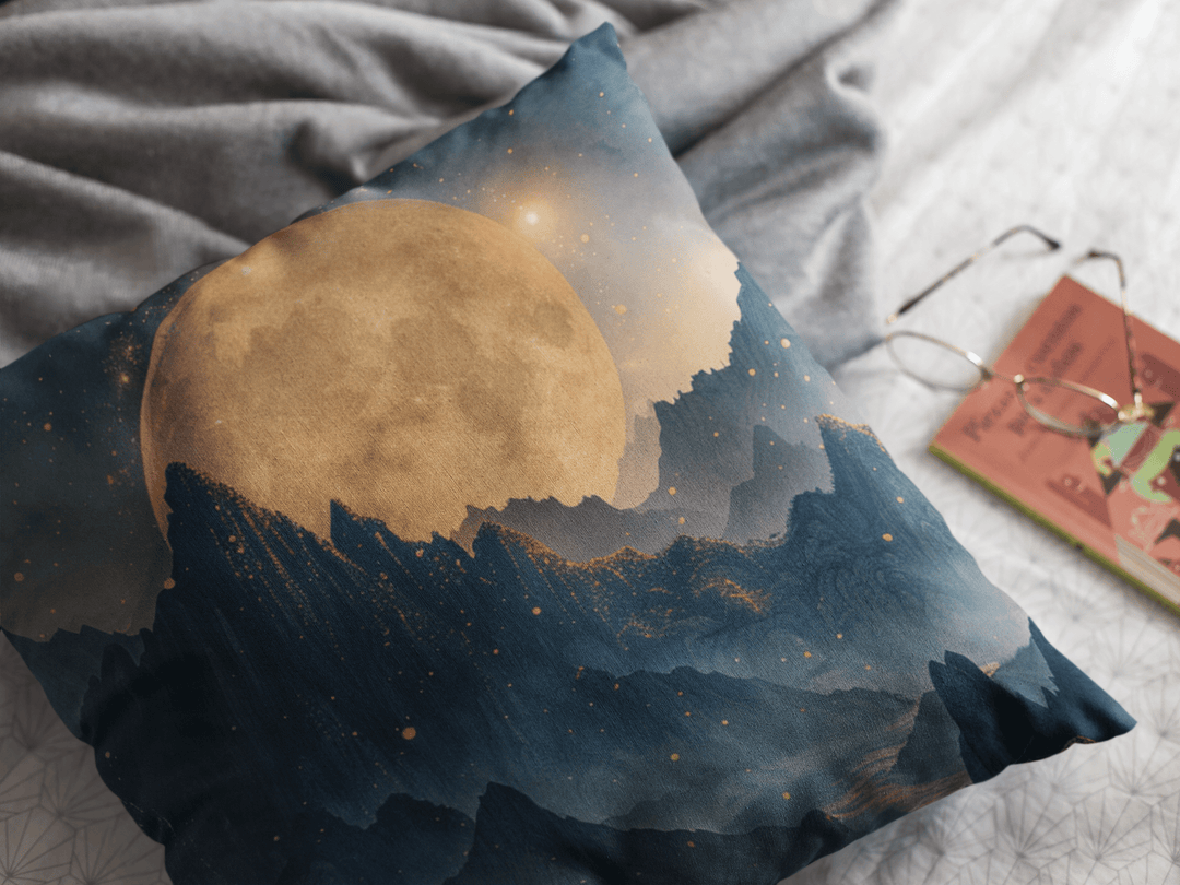 Moonlit Horizons Oversized Pillow | 22"x22" Oversized Fantasy Throw Pillow - Milady's Mythical Market