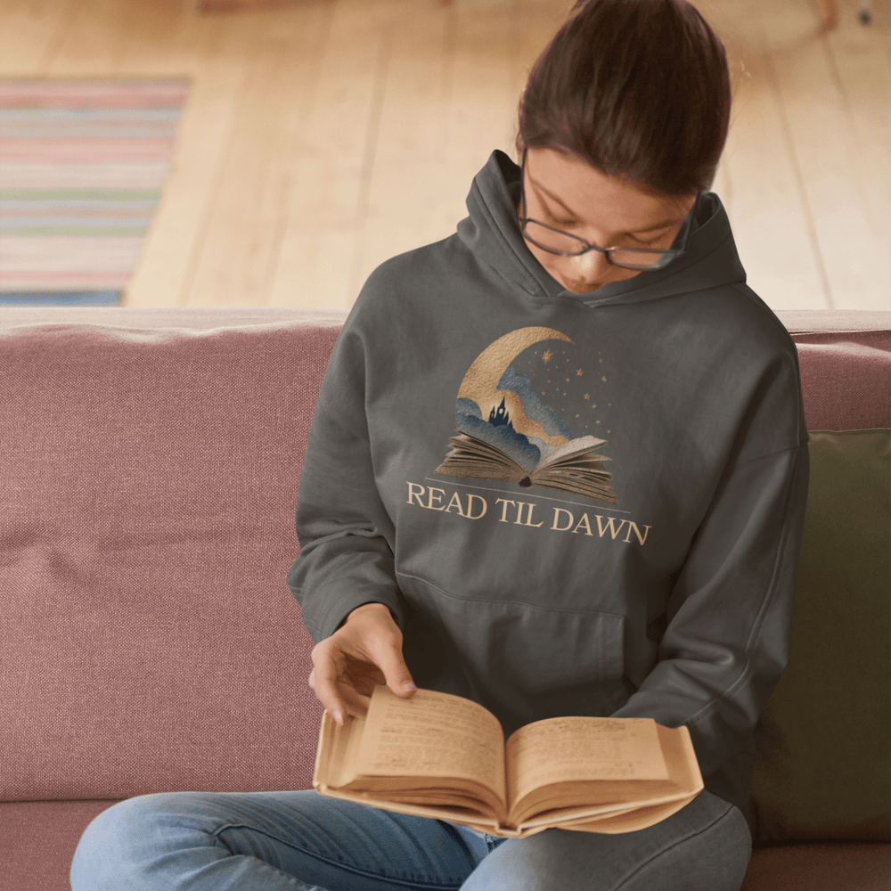 Read Til Dawn (Front Design) Premium Hoodie - Read Til Dawn