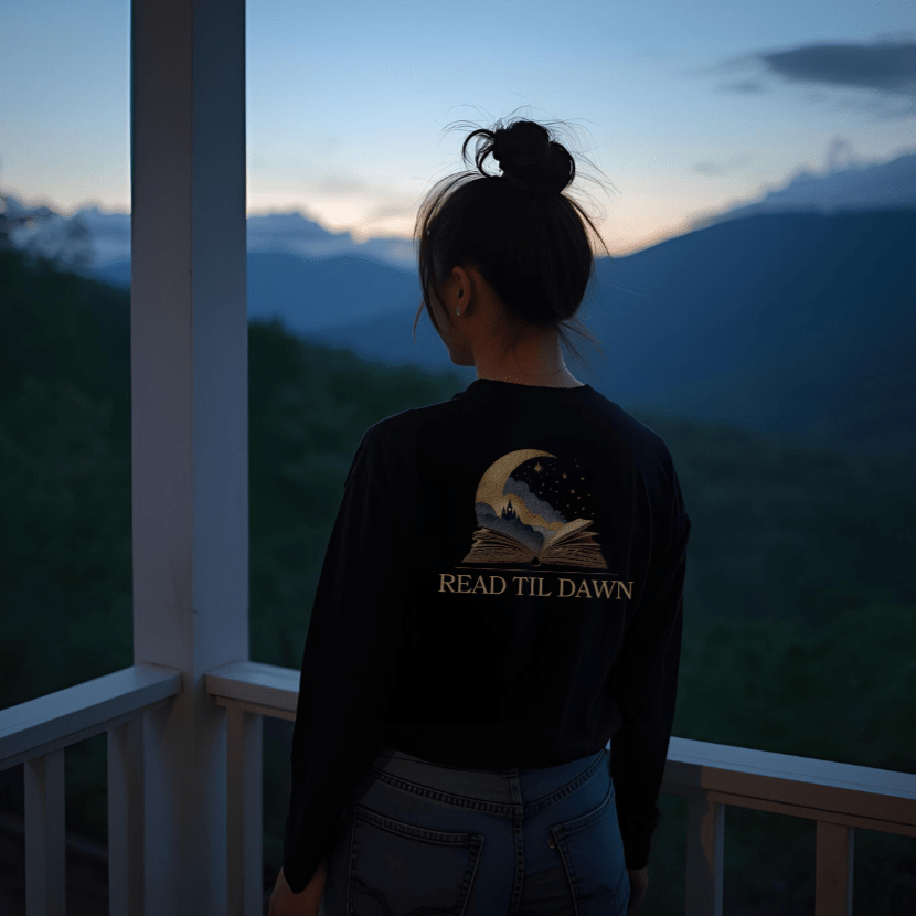 Read Til Dawn Long - Sleeve T-Shirt - Read Til Dawn