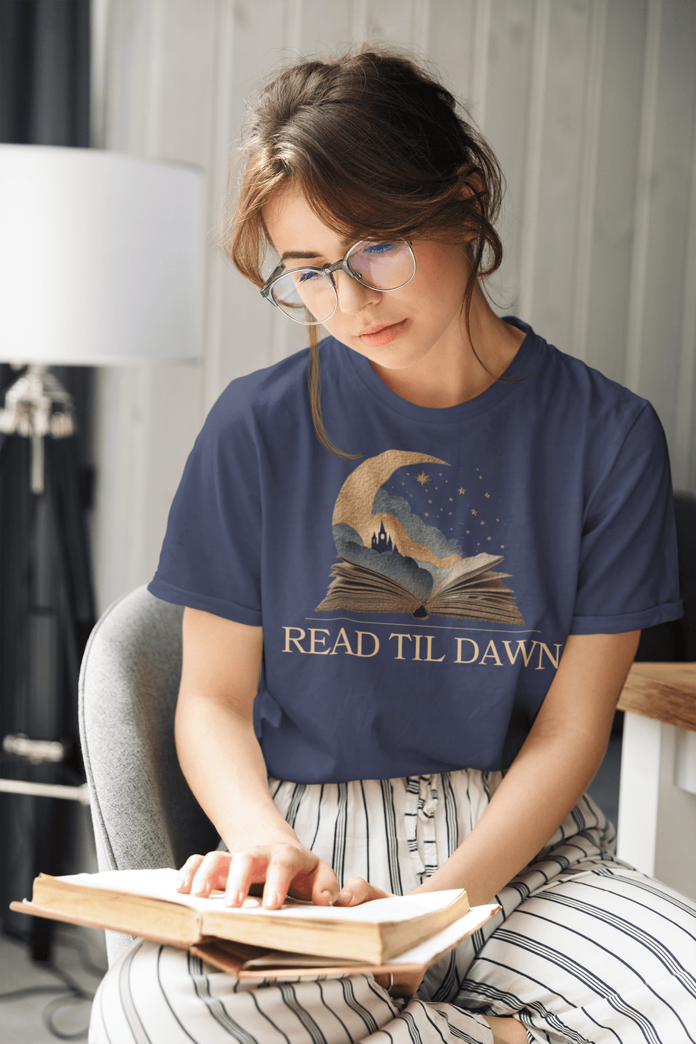 Read Til Dawn Long - Sleeve T-Shirt - Read Til Dawn