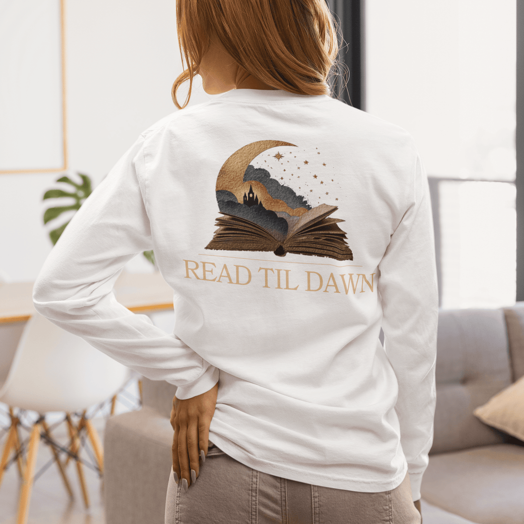 Read Til Dawn Long - Sleeve T-Shirt - Read Til Dawn