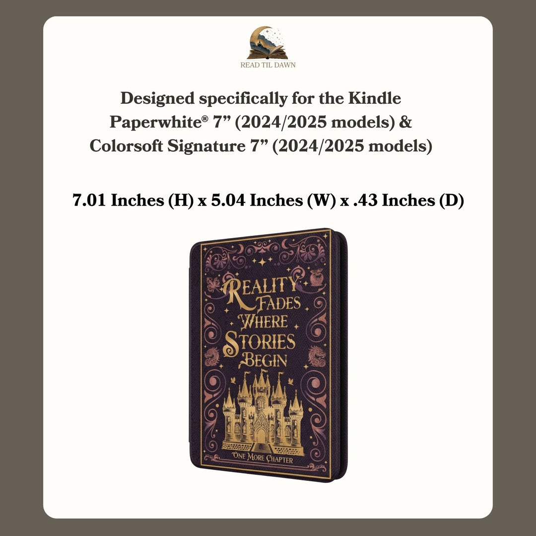 Reality Fades Where Stories Begin Kindle Case - Read Til Dawn