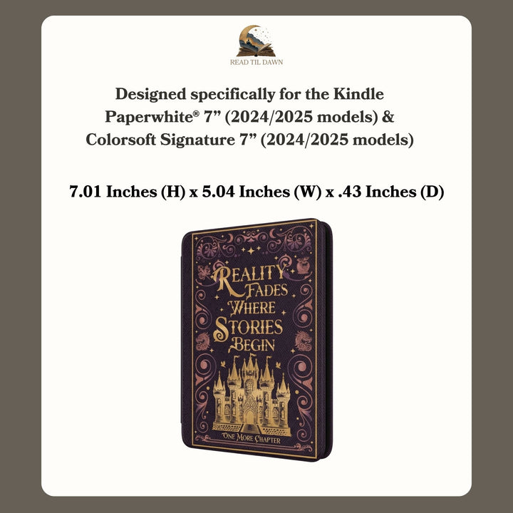 Reality Fades Where Stories Begin Kindle Case - Read Til Dawn