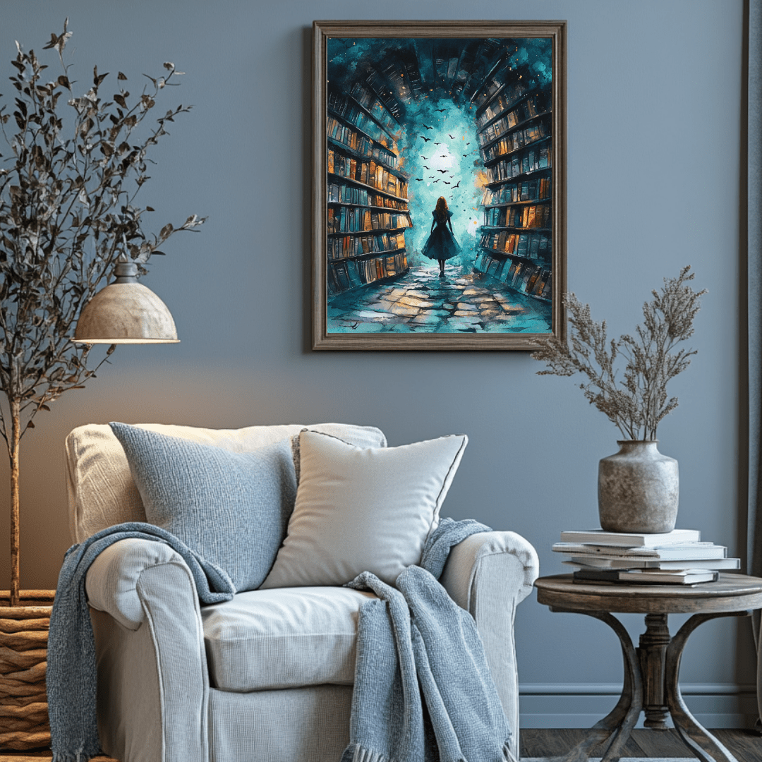 Stepping Into a Story Premium Poster - Milady's Mythical Market