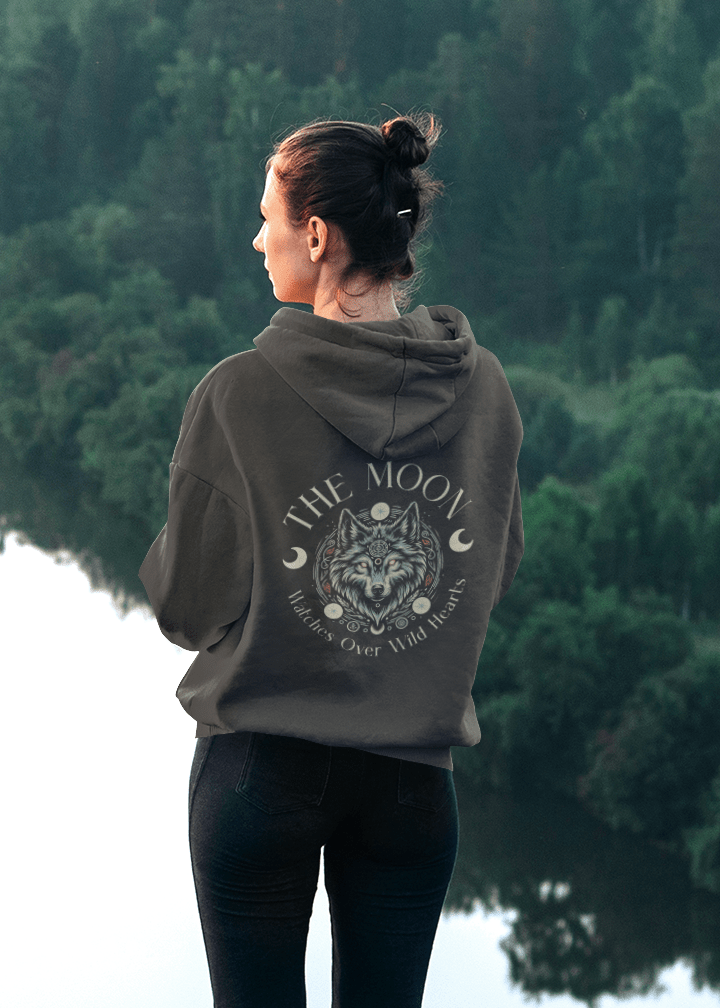 The Moon Watches Over Wild Hearts Hoodie - Milady's Mythical Market